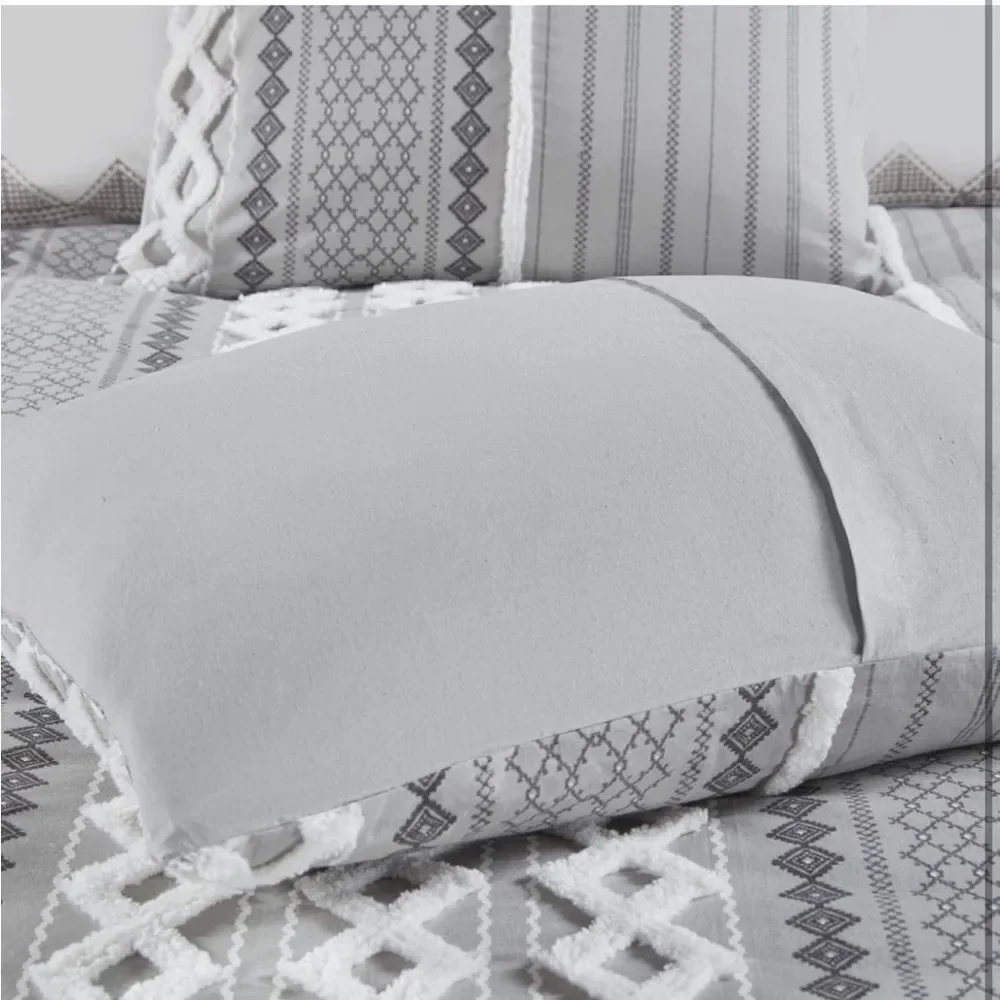 INK+IVY Imani 100% Cotton Comforter Matching‎ Shams, Full/Queen, Ivory 3 Piece